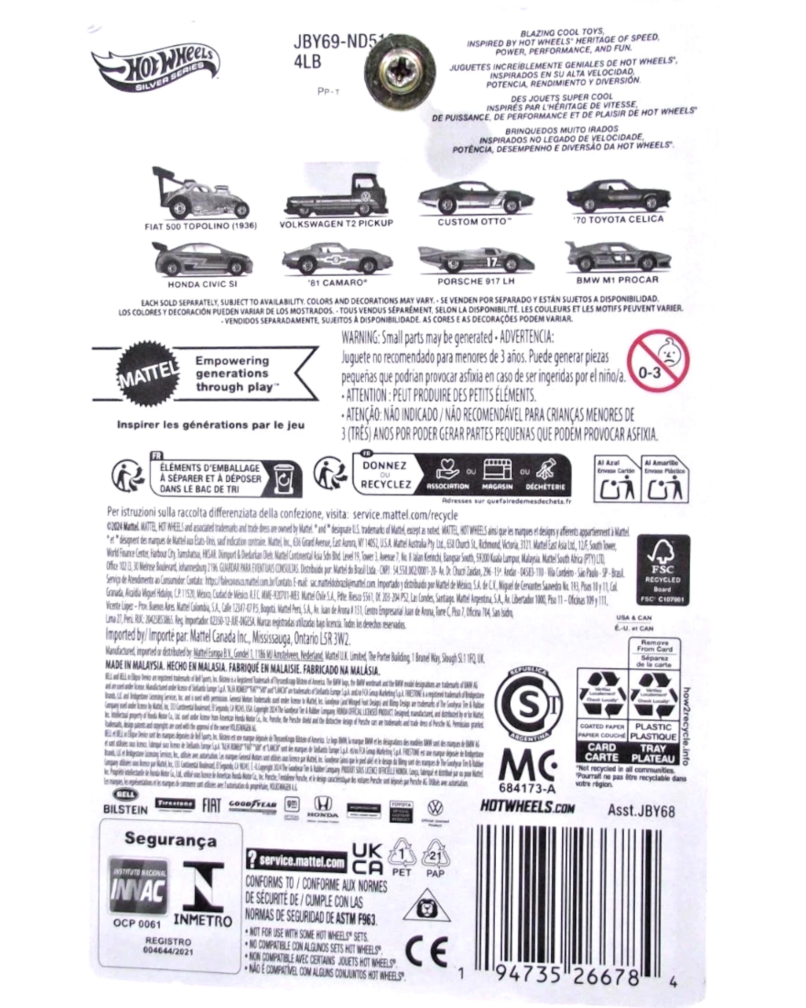 More Than Diecast silver series Hot Wheels 1936 Fiat 500 Topolino diecast car