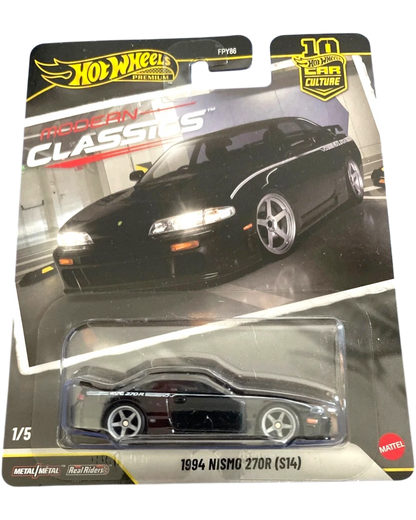 More Than Diecast Hot Wheels Premium 1994 Nismo 270R S14 black diecast car in packaging
