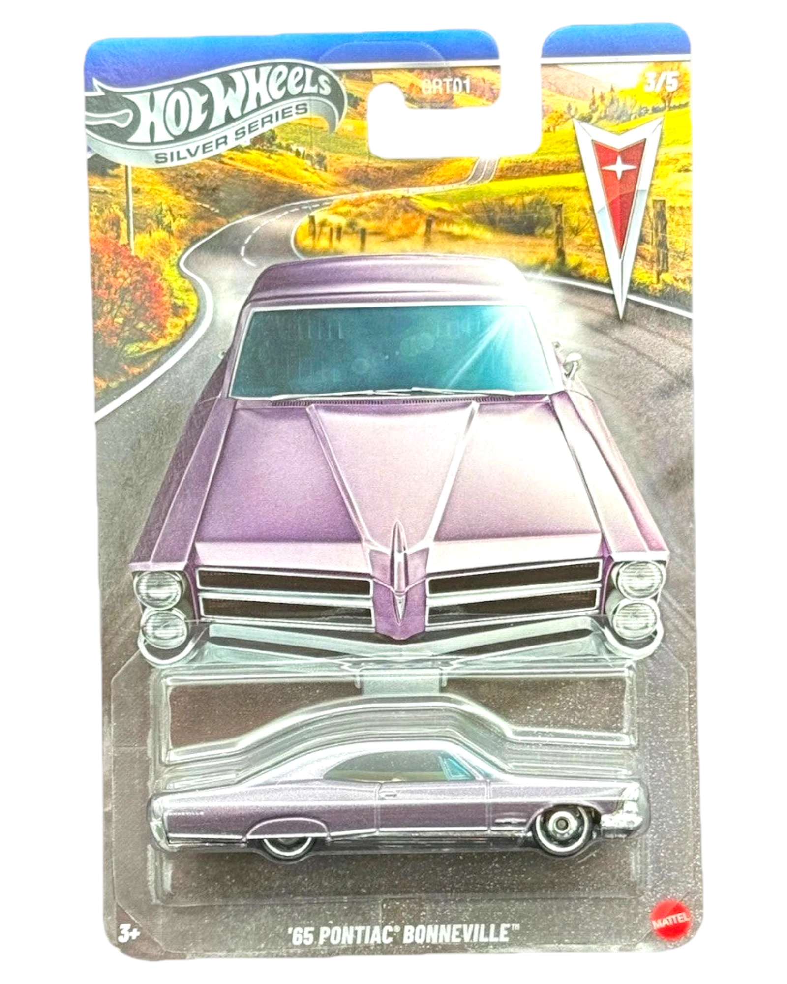 More Than Diecast Hot Wheels Silver Series 2025 HW '65 Pontiac Bonneville diecast car in purple.