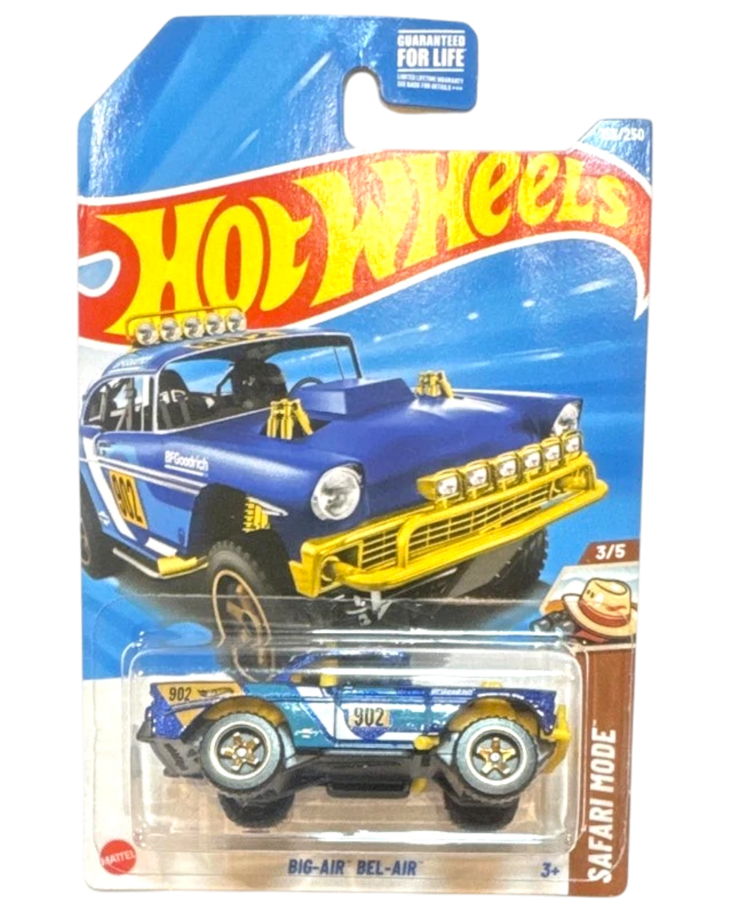More Than Diecast Hot Wheels Big Air Bel-Air Safari Mode blue 1:64 die-cast car with lifted off-road styling