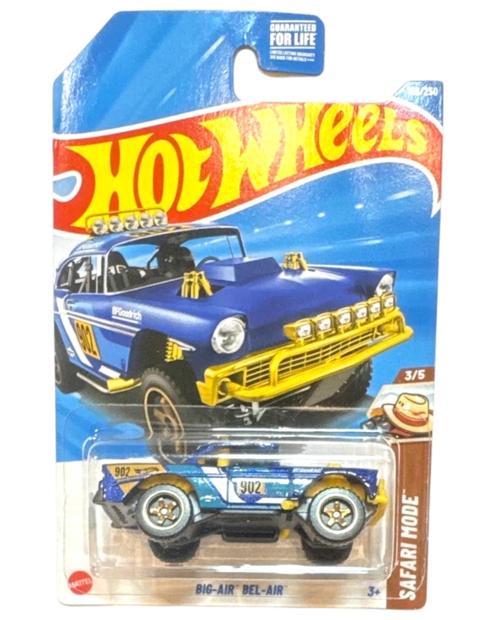 More Than Diecast Hot Wheels Big Air Bel-Air Safari Mode blue 1:64 die-cast car with lifted off-road styling