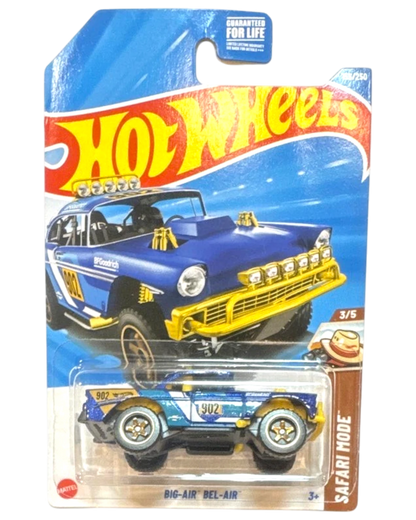 More Than Diecast Hot Wheels Big Air Bel-Air Safari Mode blue 1:64 die-cast car with lifted off-road styling