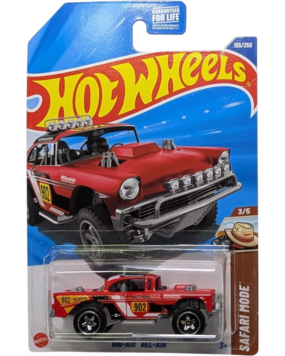 More Than Diecast Hot Wheels 2025 Big-Air Bel-Air Safari Mode die-cast car in red with off-road gasser styling