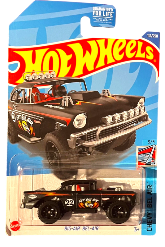 More Than Diecast Hot Wheels Big-Air Bel-Air black 1:64 scale die-cast gasser car in original blister packaging