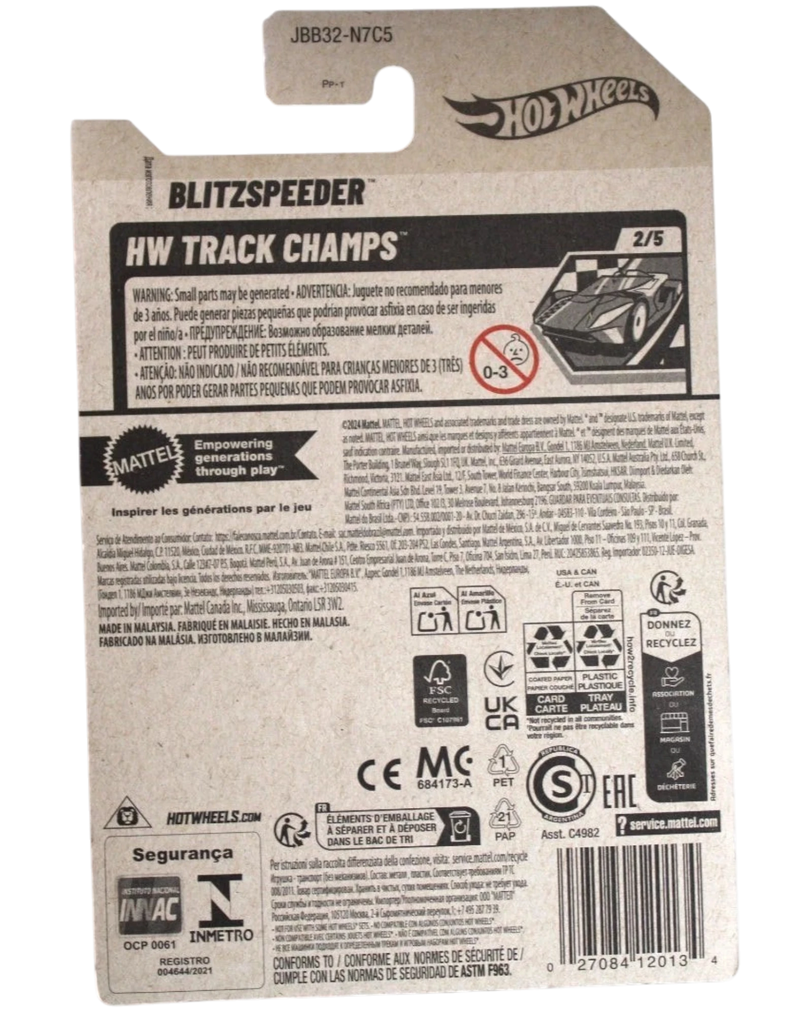 More Than Diecast Hot Wheels Blitzspeeder 1:64 scale die-cast model car in green, HW Track Champs series 2/5.