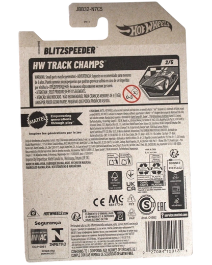 More Than Diecast Hot Wheels Blitzspeeder 1:64 scale die-cast model car in green, HW Track Champs series 2/5.