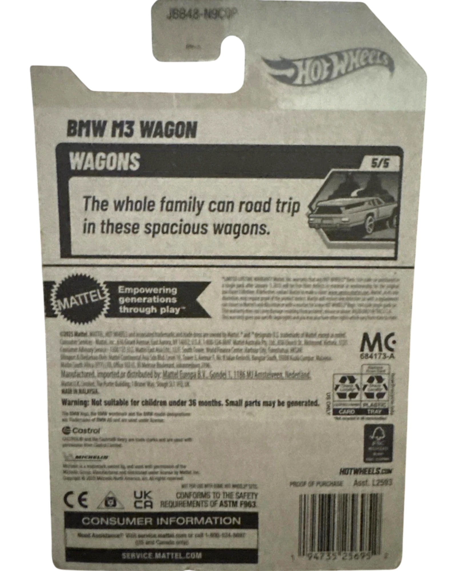 More Than Diecast Hot Wheels 2025 BMW M3 Wagon 5/5 diecast car packaging.