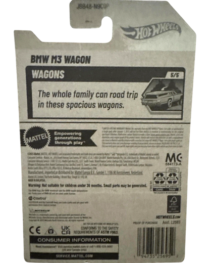 More Than Diecast Hot Wheels 2025 BMW M3 Wagon 5/5 diecast car packaging.