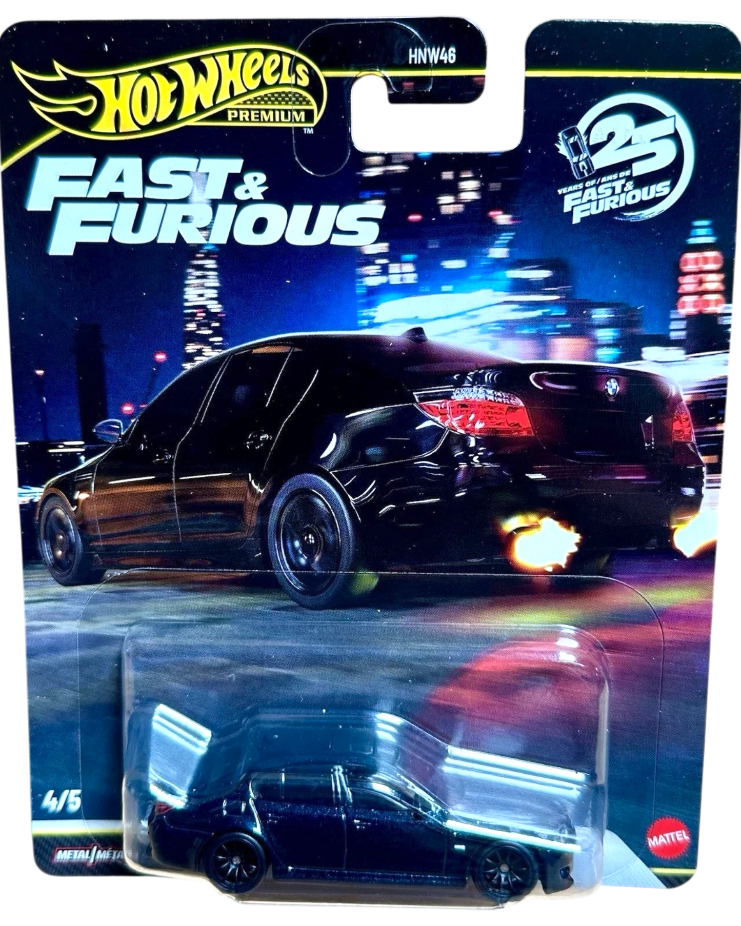 More Than Diecast Hot Wheels 2026 Premium Fast & Furious 25th Anniversary 2010 BMW M5 die-cast car in blister pack