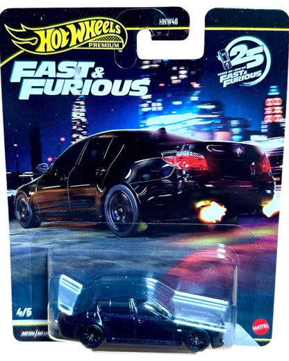 More Than Diecast Hot Wheels 2026 Premium Fast & Furious 25th Anniversary 2010 BMW M5 die-cast car in blister pack