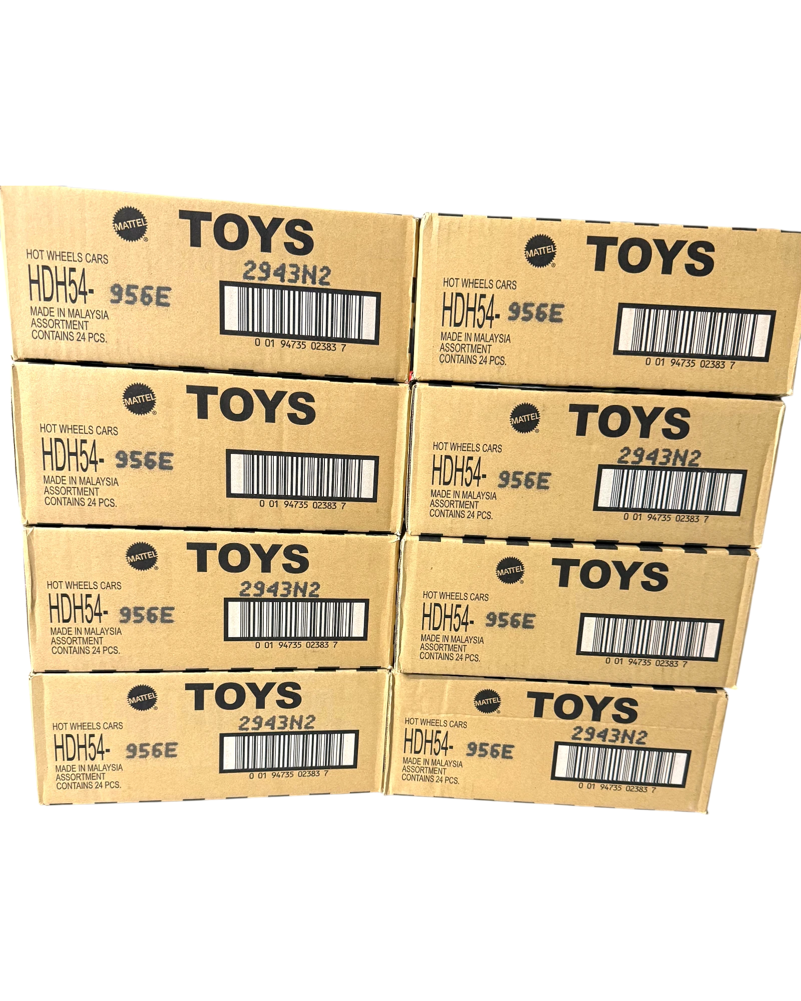More Than Diecast Hot Wheels Pearl & Chrome 2023 E case HDH54-956E full case of 24 toy cars.