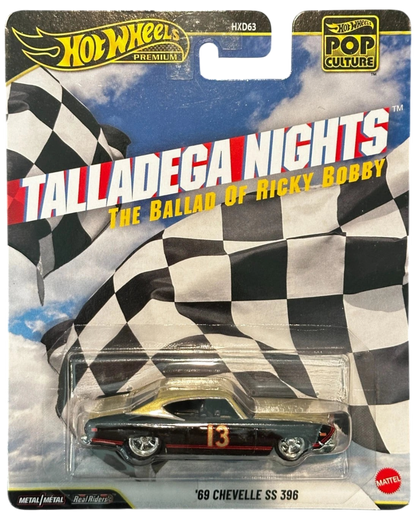 More Than Diecast Hot Wheels Talladega Nights 1969 Chevelle SS 396 diecast car in original blister card packaging