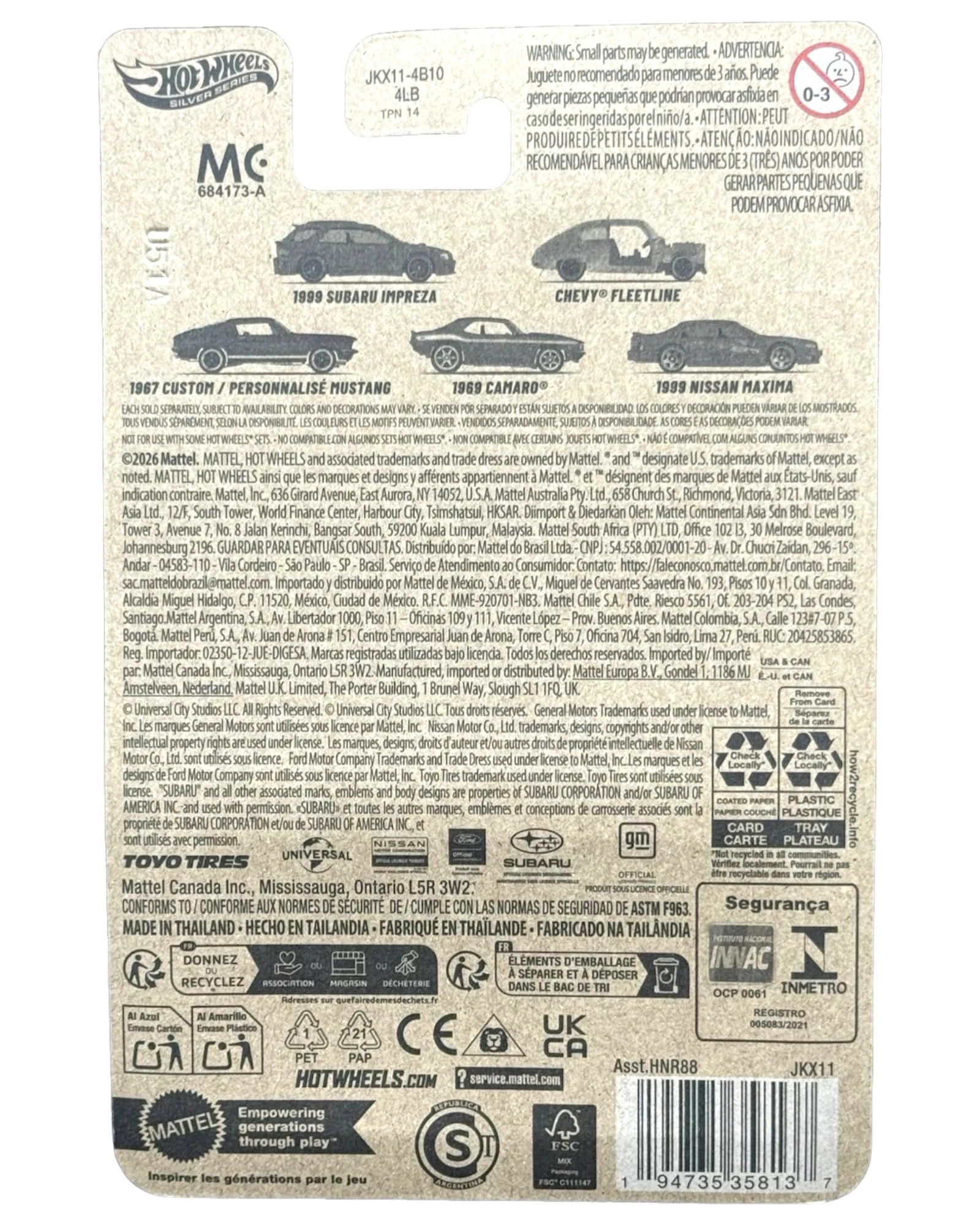 More Than Diecast Hot Wheels Silver Series 2026 Fast & Furious Chevy Fleetline diecast car