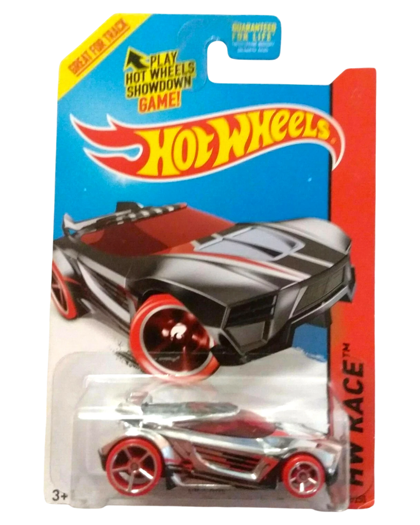 More Than Diecast 2015 Hot Wheels Treasure Hunt Chicane die-cast car in original blister pack with red wheels