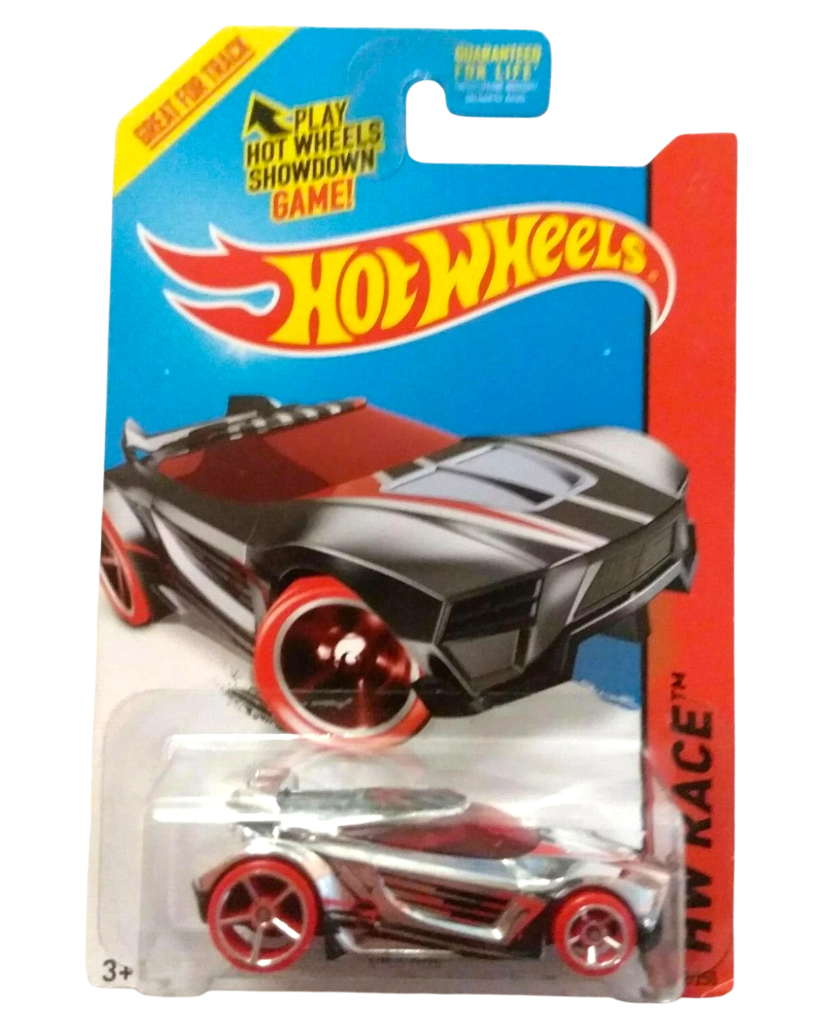More Than Diecast 2015 Hot Wheels Treasure Hunt Chicane die-cast car in original blister pack with red wheels