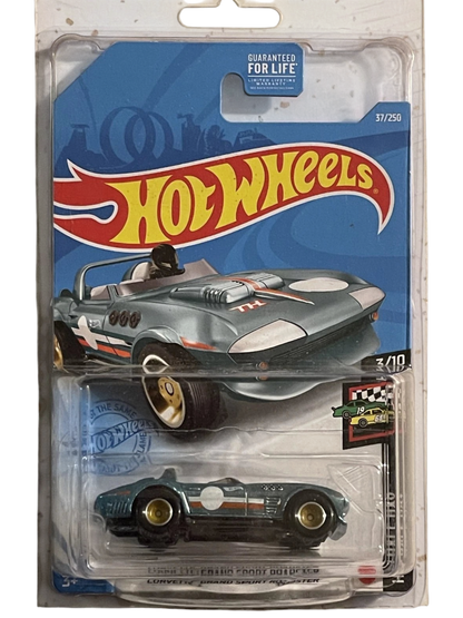 More Than Diecast Hot Wheels Super Treasure Hunt Corvette Grand Sport Roadster in original blister packaging