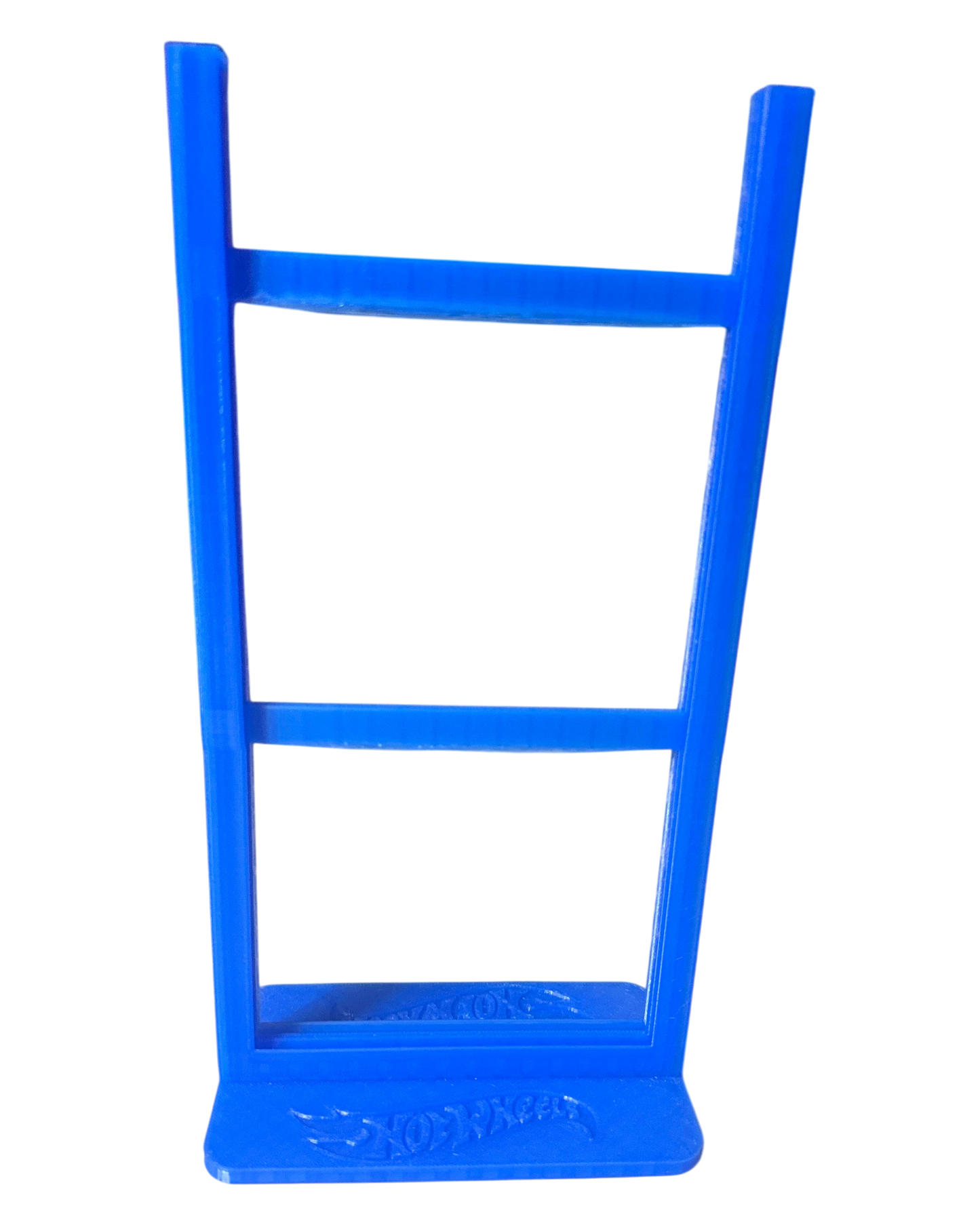 More Than Diecast blue 3-D printed display stand for Hot Wheels cars