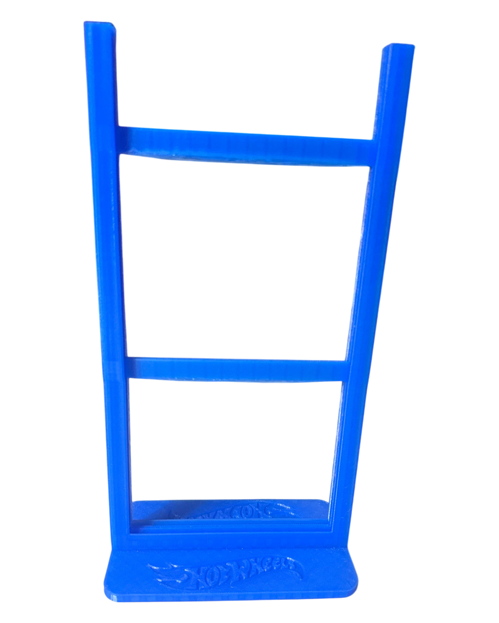 More Than Diecast blue 3-D printed display stand for Hot Wheels cars