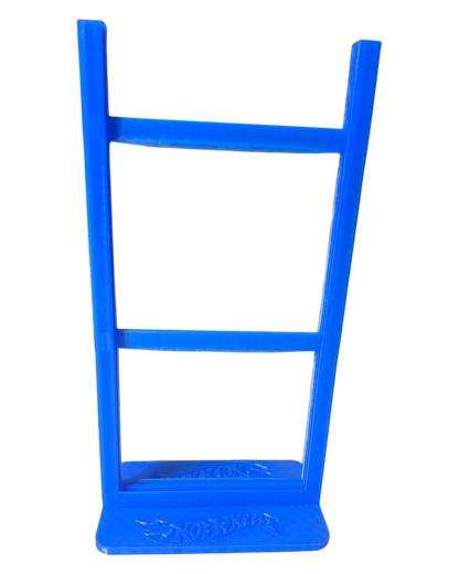 More Than Diecast blue 3-D printed display stand for Hot Wheels cars