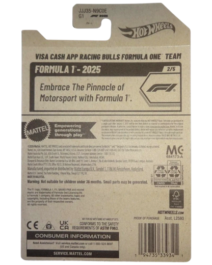 More Than Diecast Hot Wheels 2026 Formula One F1 Visa Cash App Racing Bulls 2/5 card