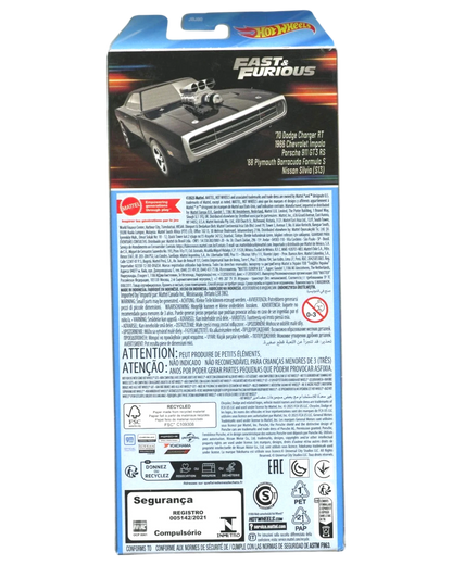More Than Diecast Hot Wheels Fast & Furious 5-pack diecast car collection packaging back view