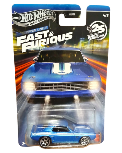 More Than Diecast Hot Wheels Fast & Furious Silver Series blue Camaro diecast car