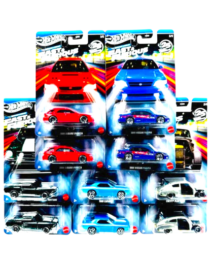 More Than Diecast Hot Wheels Silver Series Fast & Furious 25th Anniversary 1:64 scale die-cast cars, Case N. Includes 10 cars with silver deco.