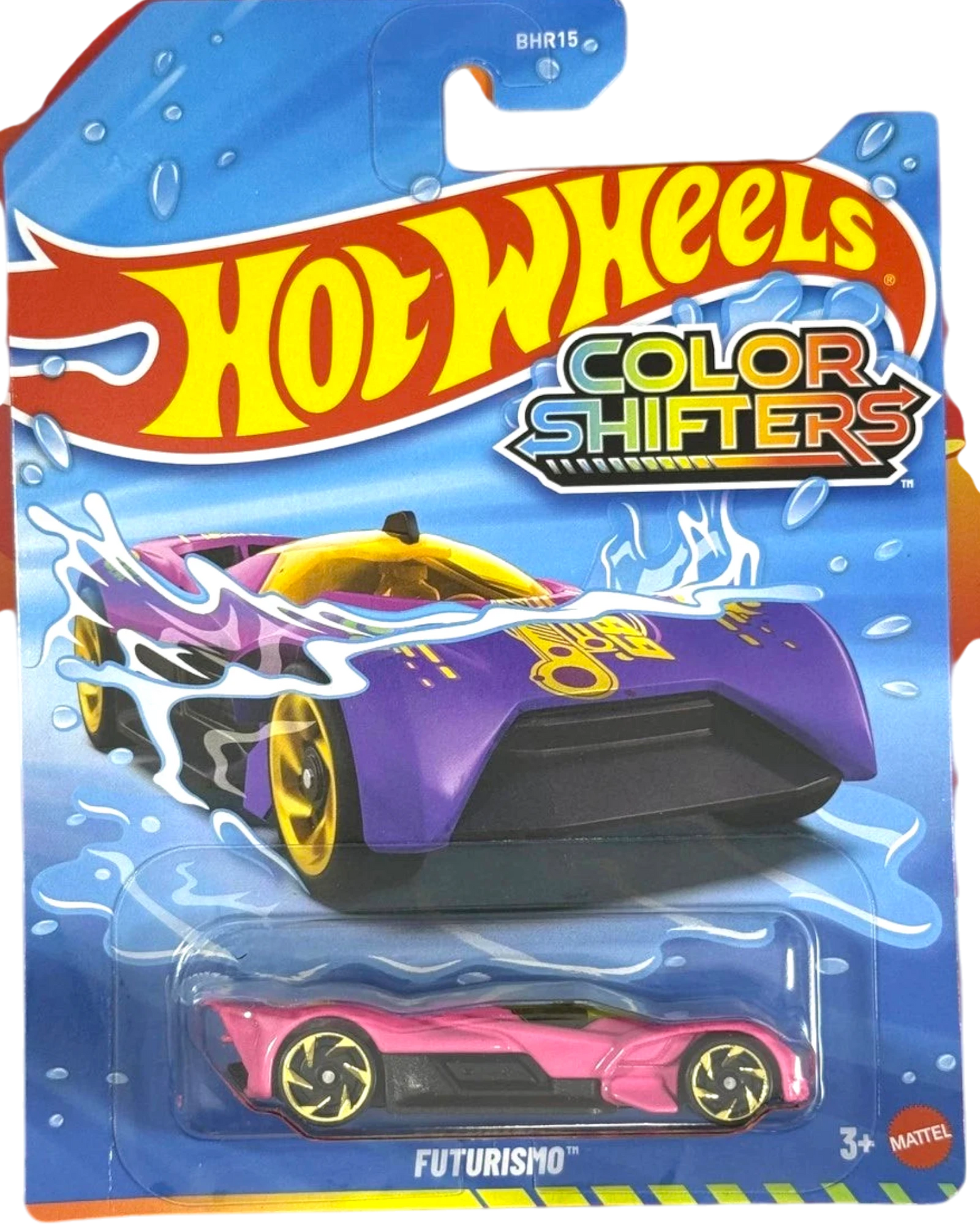 More Than Diecast Hot Wheels Color Shifters Futurismo pink die-cast sports car in original blister card packaging