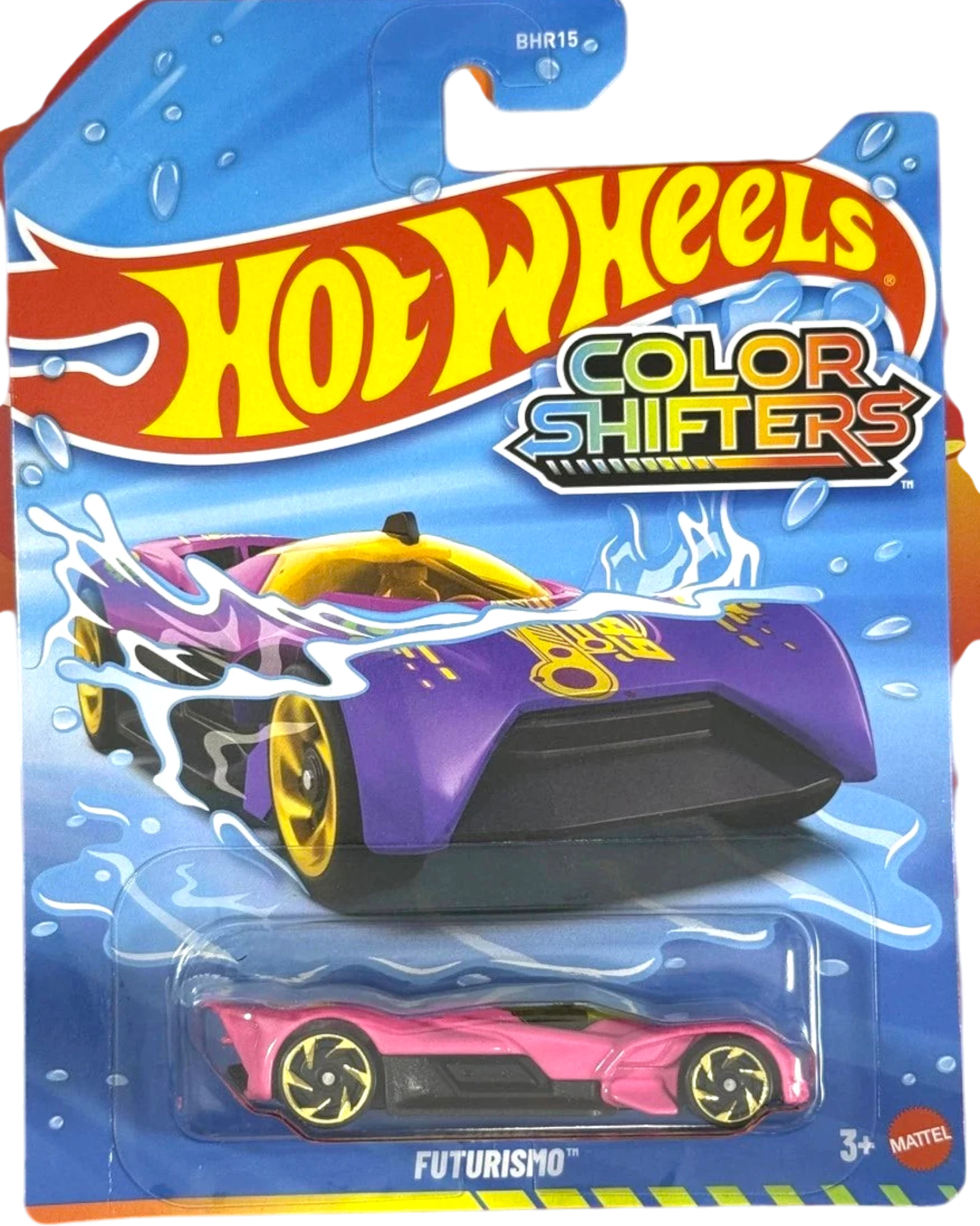 More Than Diecast Hot Wheels Color Shifters Futurismo pink die-cast sports car in original blister card packaging