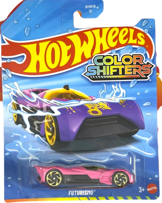 More Than Diecast Hot Wheels Color Shifters Futurismo pink die-cast sports car in original blister card packaging