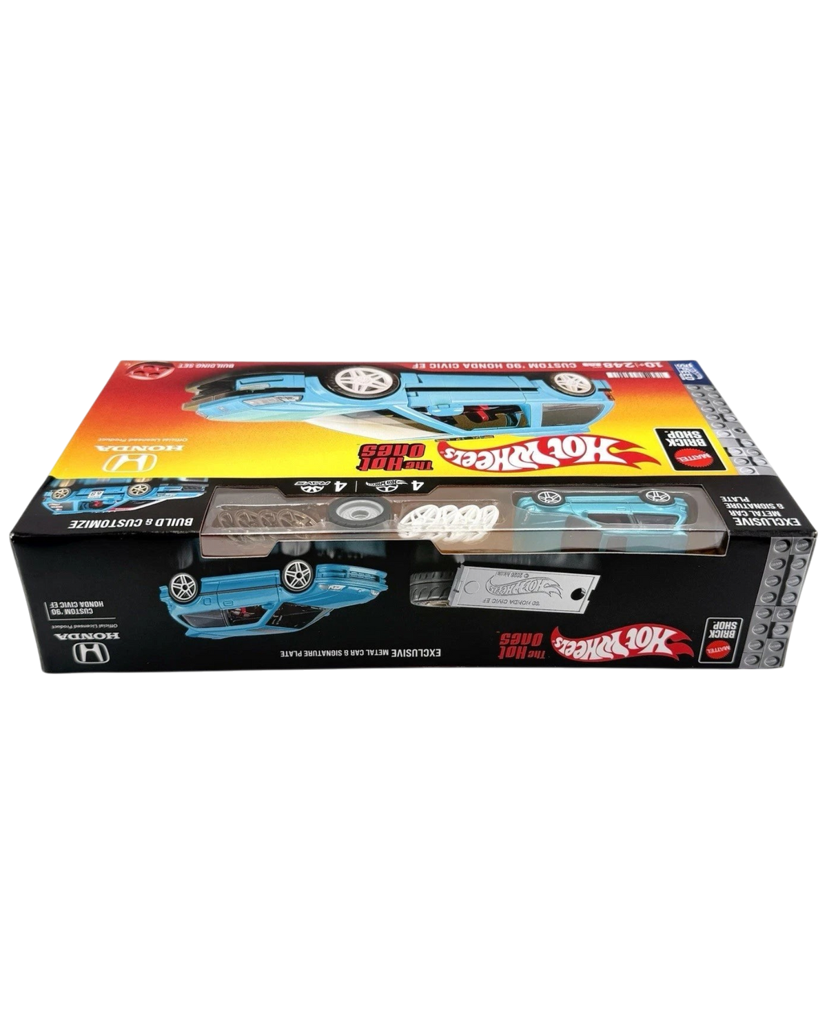 More Than Diecast Hot Wheels Brick Shop Custom '90 Honda Civic EF buildable brick set in original packaging