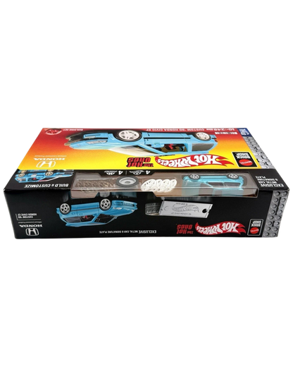 More Than Diecast Hot Wheels Brick Shop Custom '90 Honda Civic EF buildable brick set in original packaging