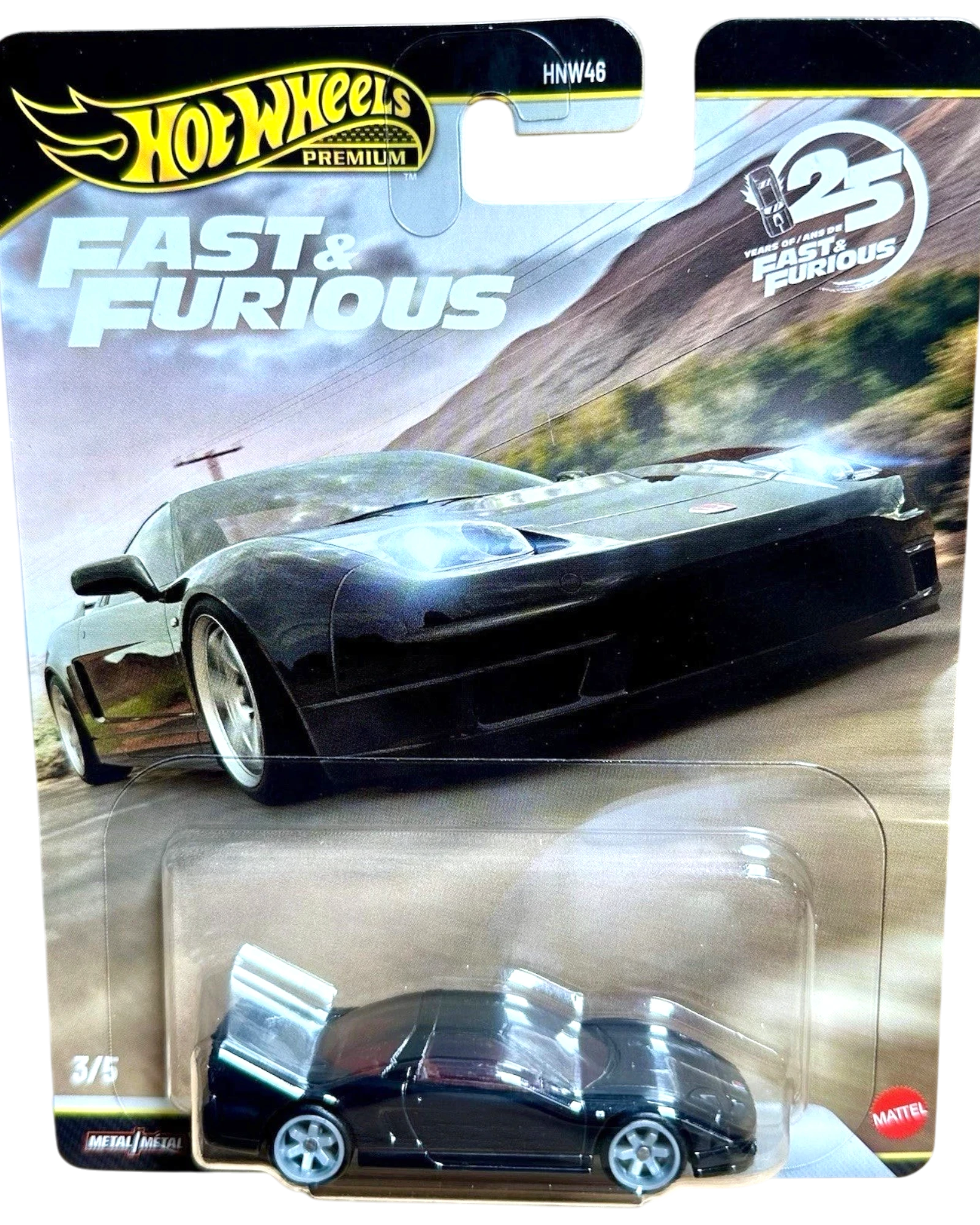 More Than Diecast Hot Wheels 2026 Fast & Furious 25th Anniversary 2003 Honda NSX Type-R die-cast car in blister pack