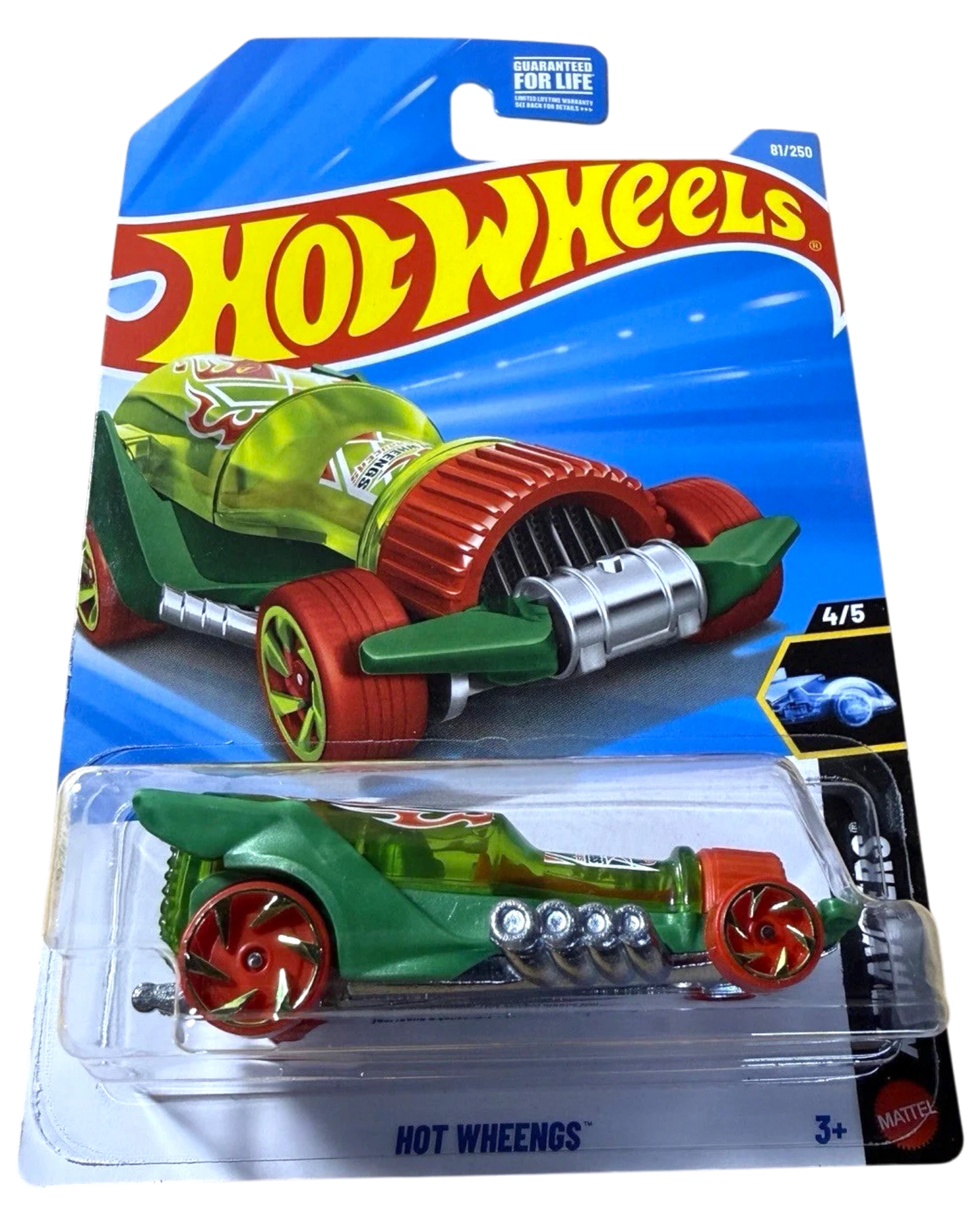 More Than Diecast Hot Wheels 2026 Treasure Hunt Hot Wings die-cast car in green and red, 1:64 scale, #81/250.