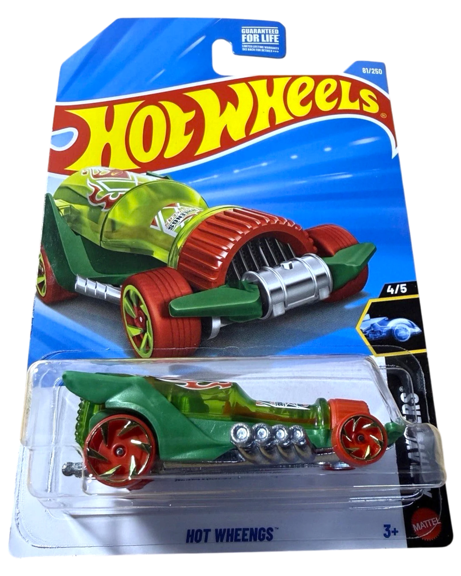 More Than Diecast Hot Wheels 2026 Treasure Hunt Hot Wings die-cast car in green and red, 1:64 scale, #81/250.