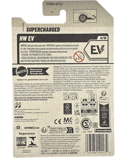 More Than Diecast Hot Wheels HW EV Supercharged blue die-cast car, 1:64 scale, 5/10