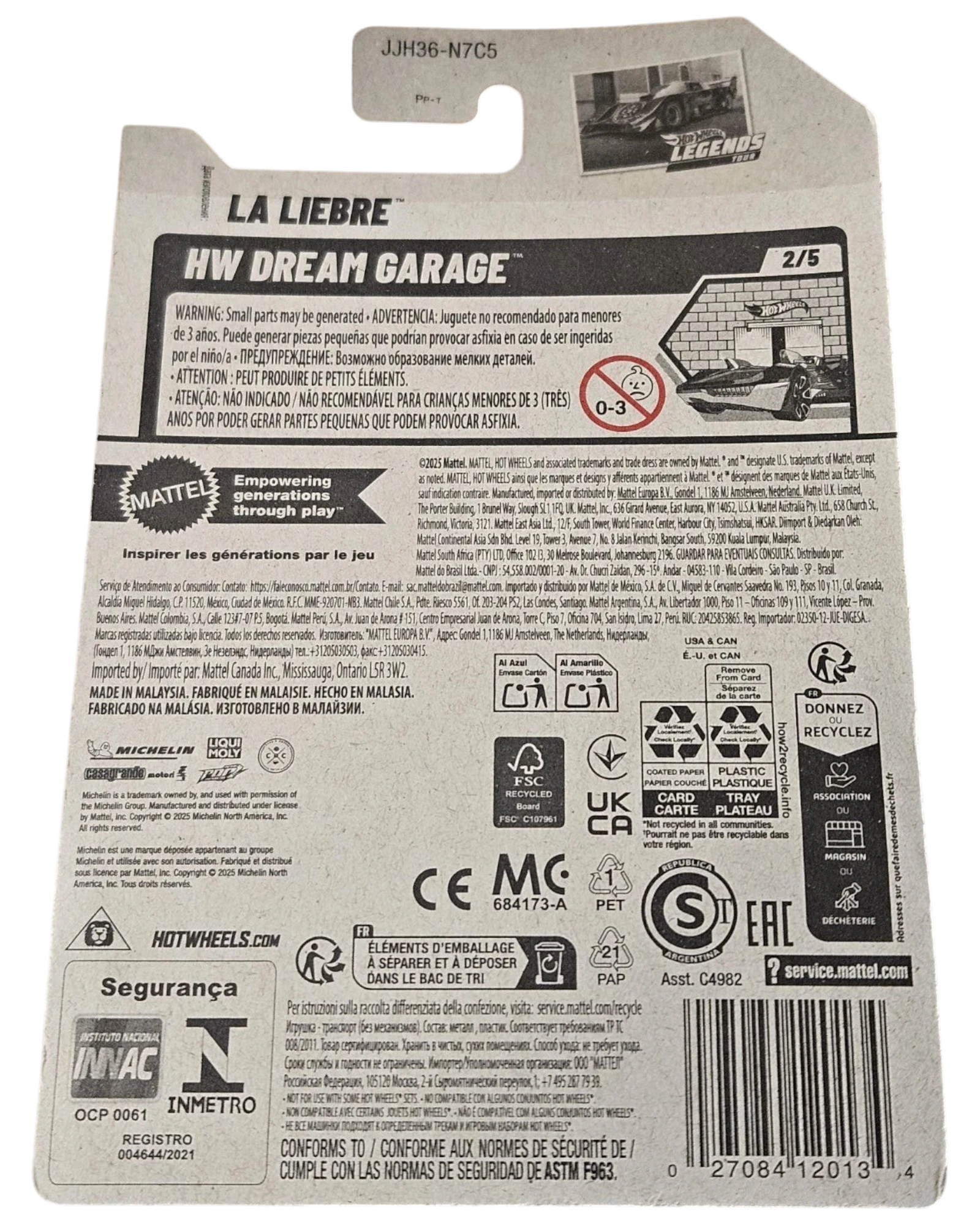 More Than Diecast Hot Wheels La Libre HW Dream Garage 2/5 tour winner edition, black diecast car with racing decals.
