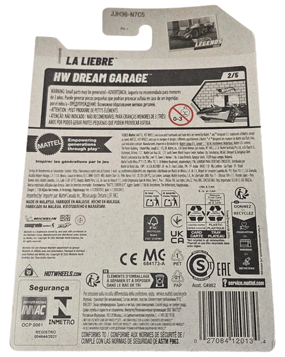 More Than Diecast Hot Wheels La Libre HW Dream Garage 2/5 tour winner edition, black diecast car with racing decals.