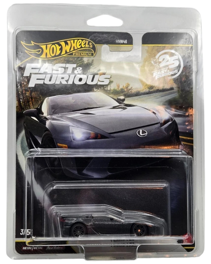 More Than Diecast Hot Wheels Lexus LFA 1:64 die-cast car in Fast & Furious 25th Anniversary premium blister packaging