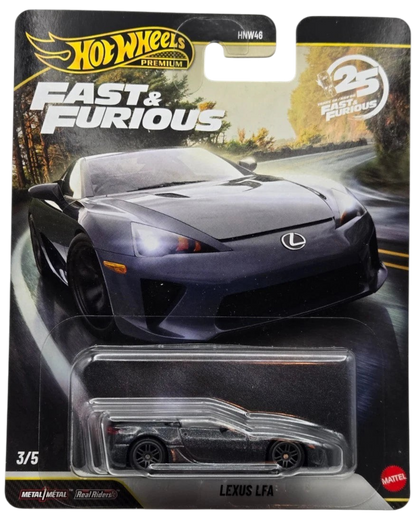 More Than Diecast Hot Wheels Lexus LFA 1:64 die-cast car in Fast & Furious 25th Anniversary premium packaging