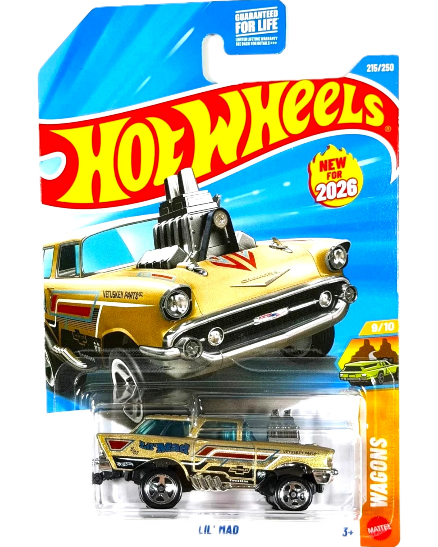 More Than Diecast Hot Wheels Lil' Mad 1:64 scale die-cast car in gold with aggressive styling and engine detail