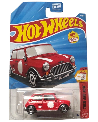 More Than Diecast 2026 Hot Wheels THEN AND NOW red Austin Mini Cooper S diecast car