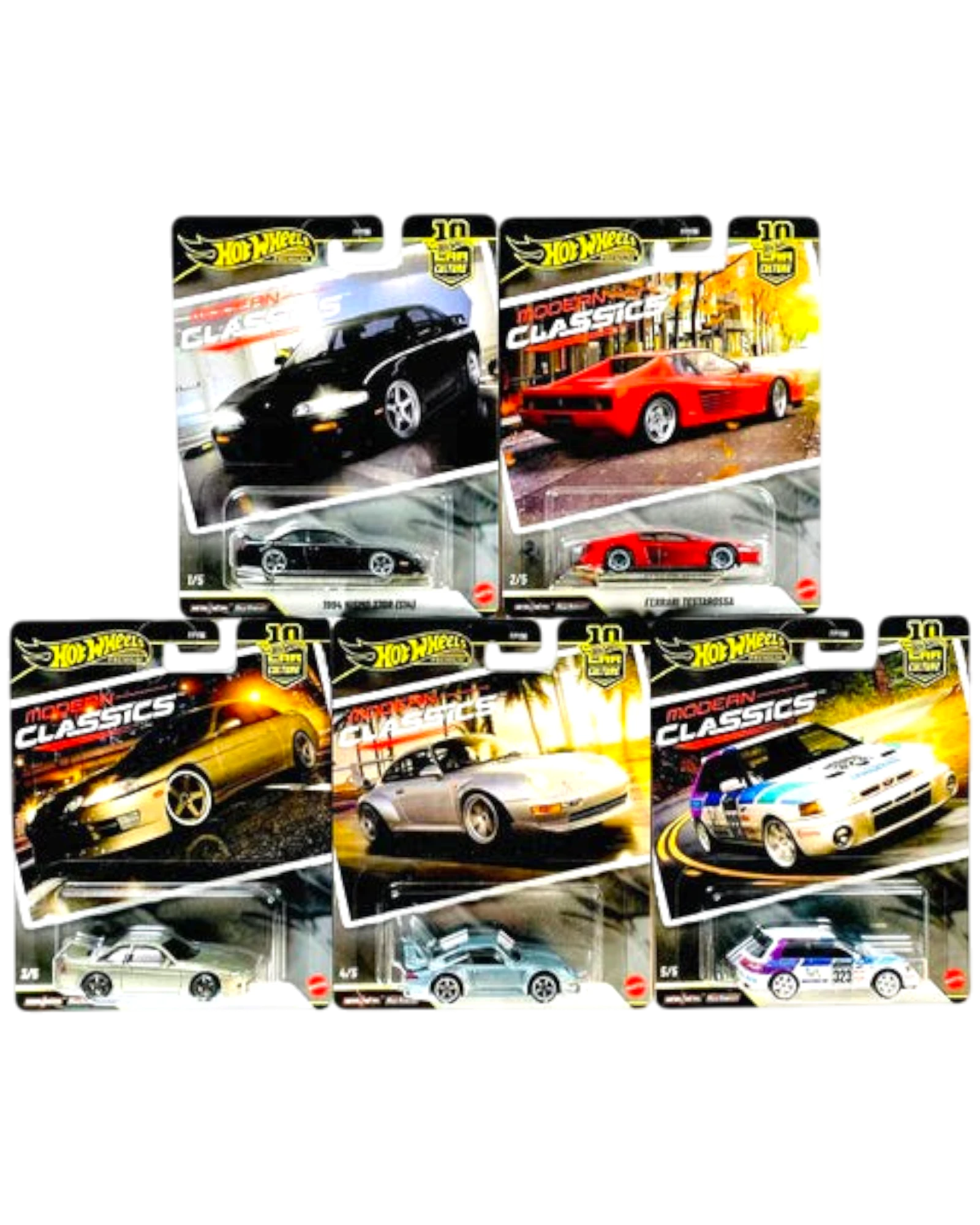 More Than Diecast Hot Wheels 2026 Car Culture Modern Classics set of 5 die-cast cars in packaging.