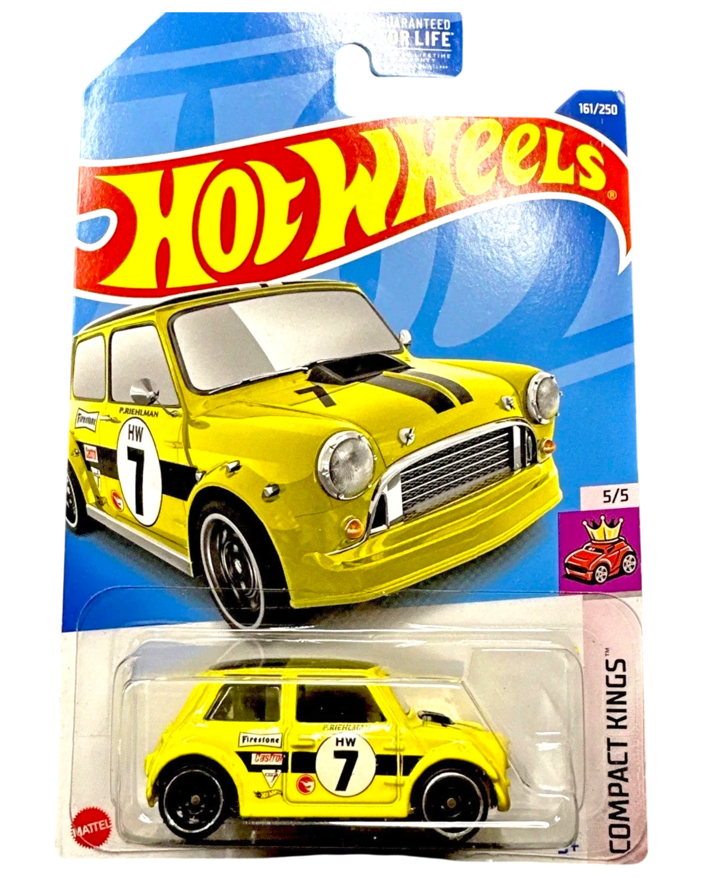 More Than Diecast Hot Wheels Morris Mini yellow Treasure Hunt die-cast car in original blister packaging
