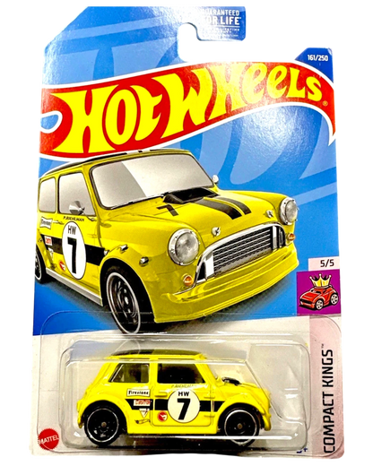 More Than Diecast Hot Wheels Morris Mini yellow Treasure Hunt die-cast car in original blister packaging