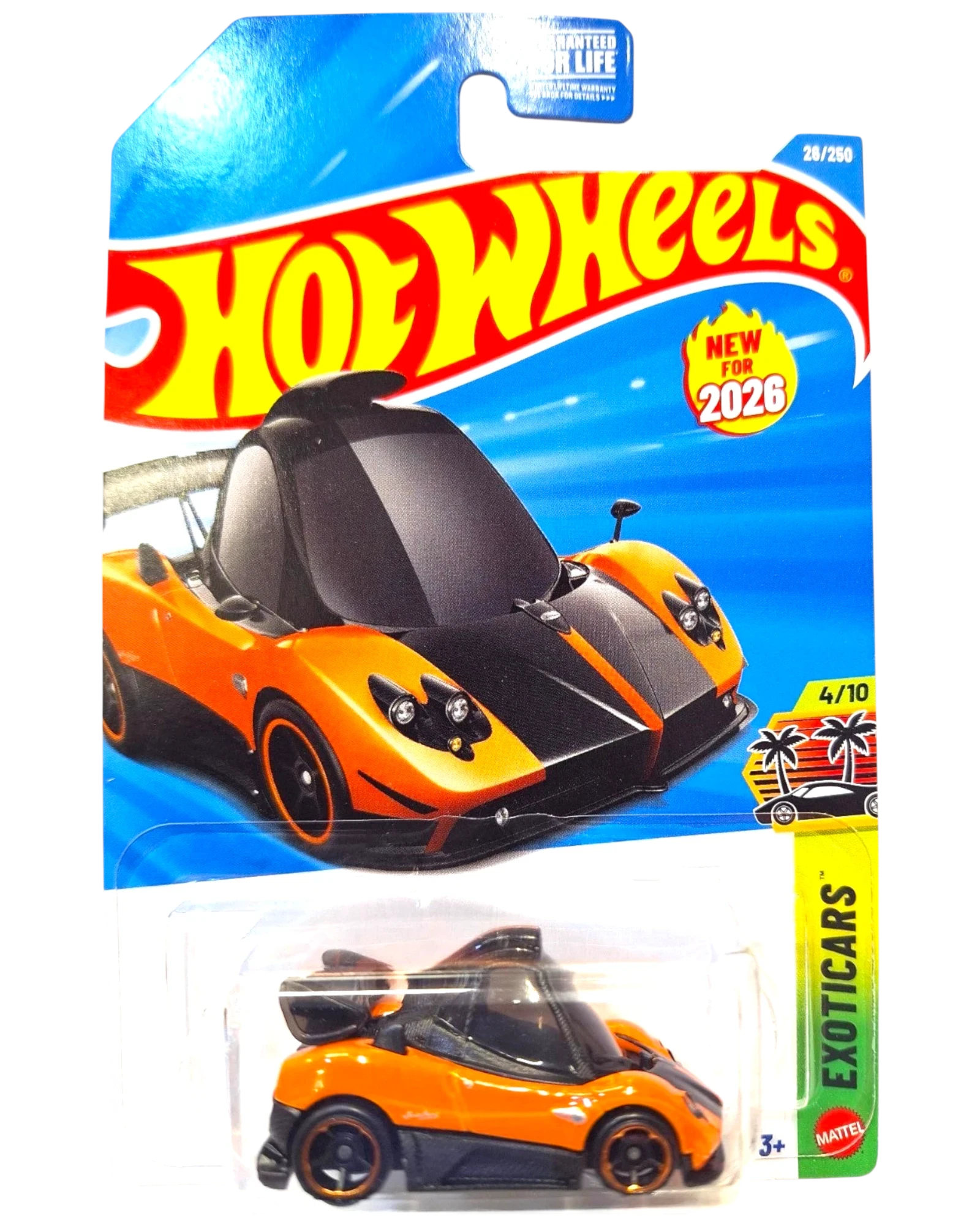 More Than Diecast Hot Wheels Pagani Zonda Cinque orange 1:64 die-cast car in original blister packaging