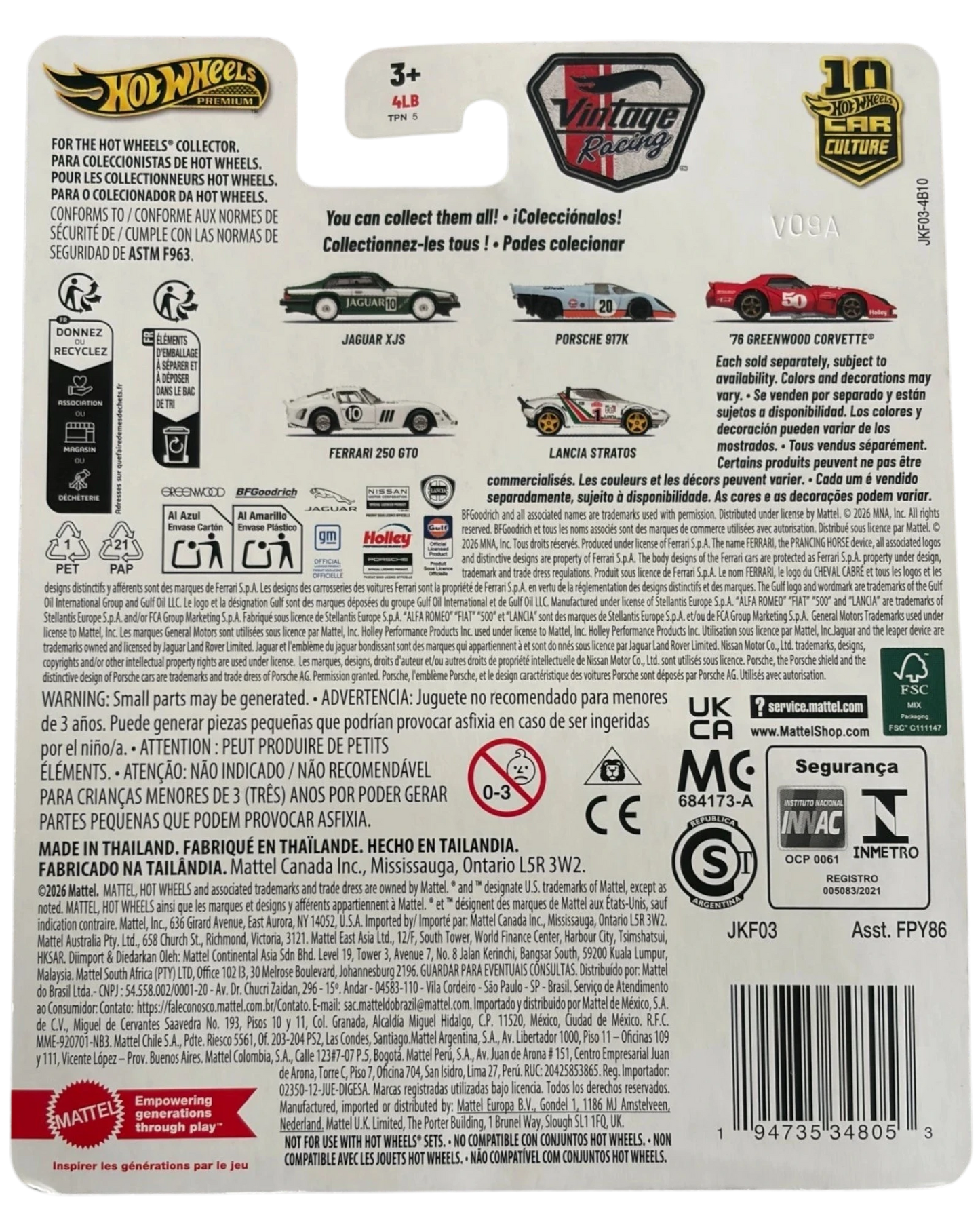 More Than Diecast 2026 Hot Wheels Premium Vintage Racing Porsche 917 diecast car, red with white racing stripes and number 50.