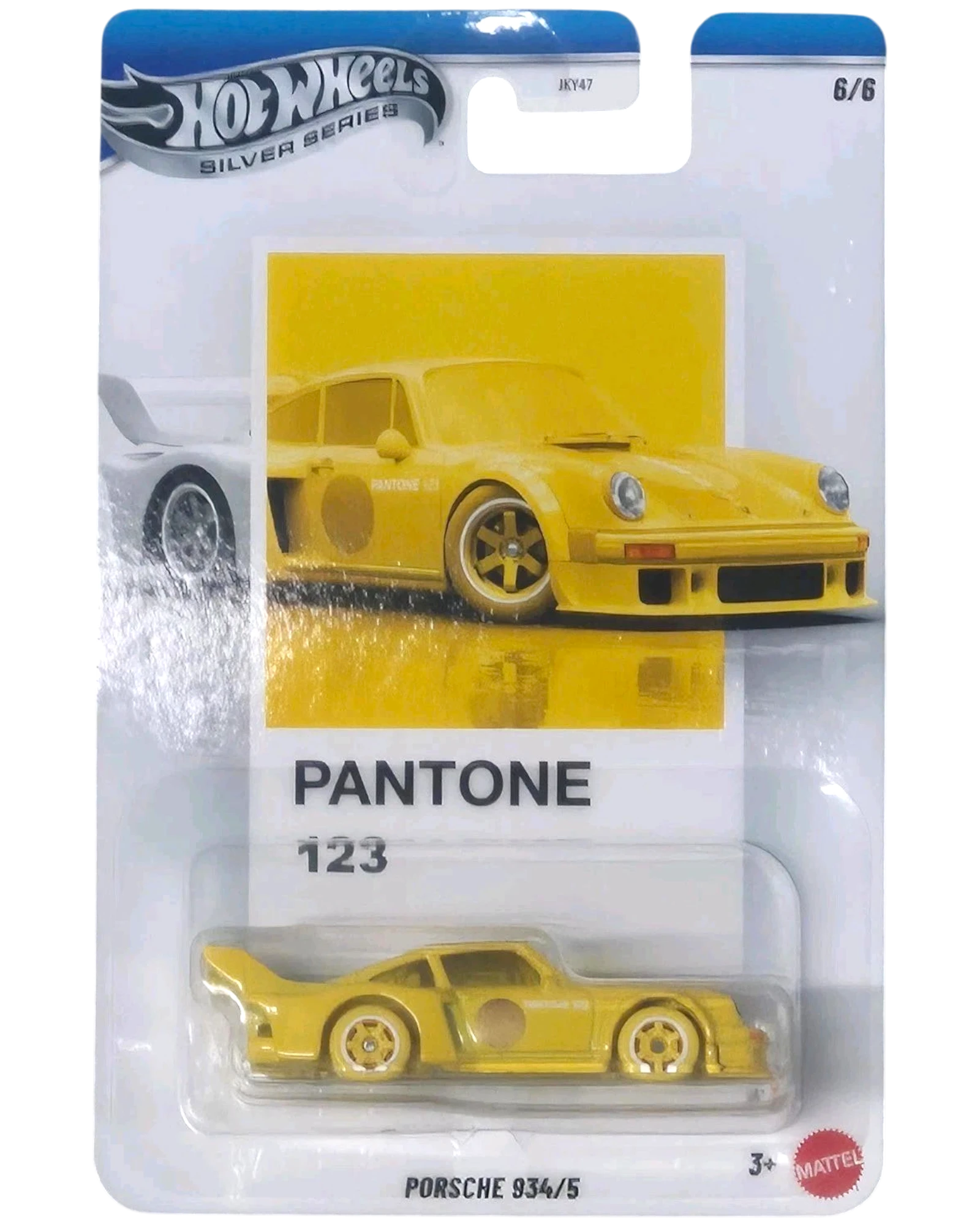 More Than Diecast Hot Wheels Porsche 934/5 1:64 scale die-cast car in yellow Pantone finish, Silver Series 6/6.