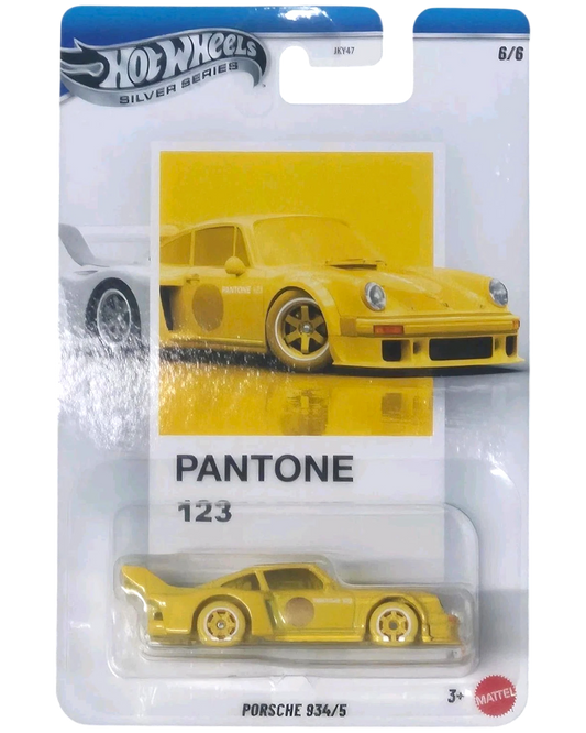 More Than Diecast Hot Wheels Porsche 934/5 1:64 scale die-cast car in yellow Pantone finish, Silver Series 6/6.