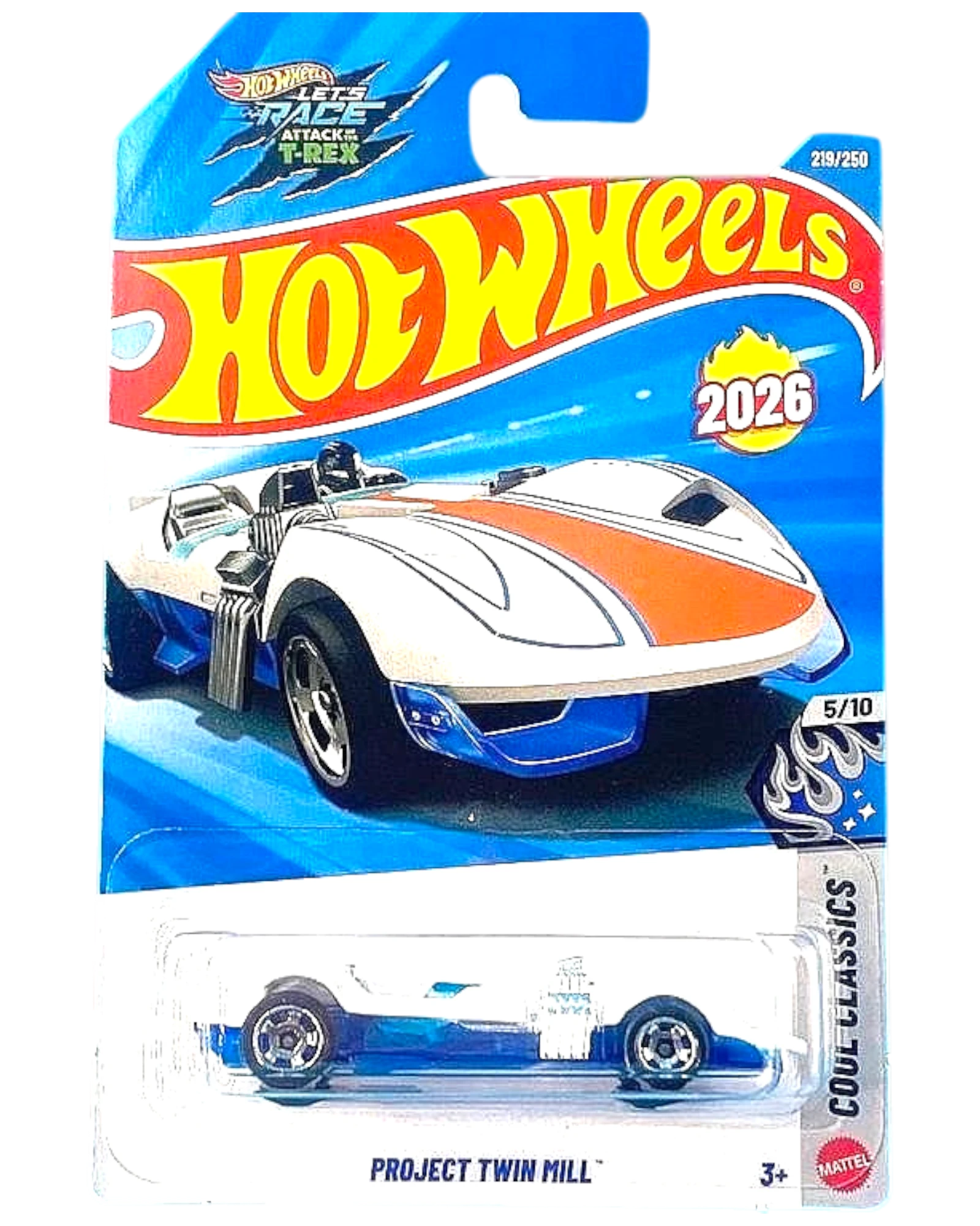 More Than Diecast Hot Wheels Project Twin Mill white 1:64 scale die-cast car in original blister card packaging
